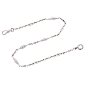 Antique Watch Chain early 20th century 14k White Gold